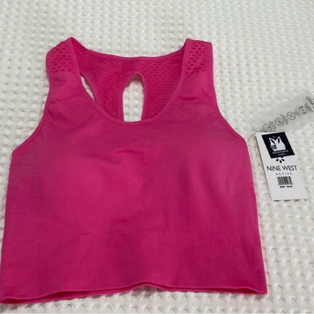 Nine West Active NWT Pink Sports Bra Size S/M